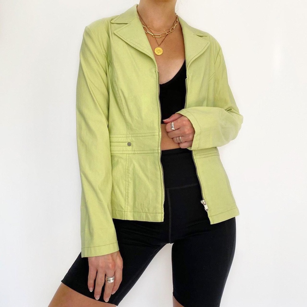 Vintage Blazer Chartreuse Lime Green